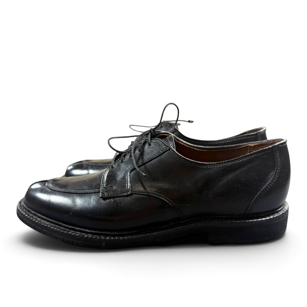 Allen Edmonds Walton Mens 9 D Black Leather Split Toe Derby Shoes 1608